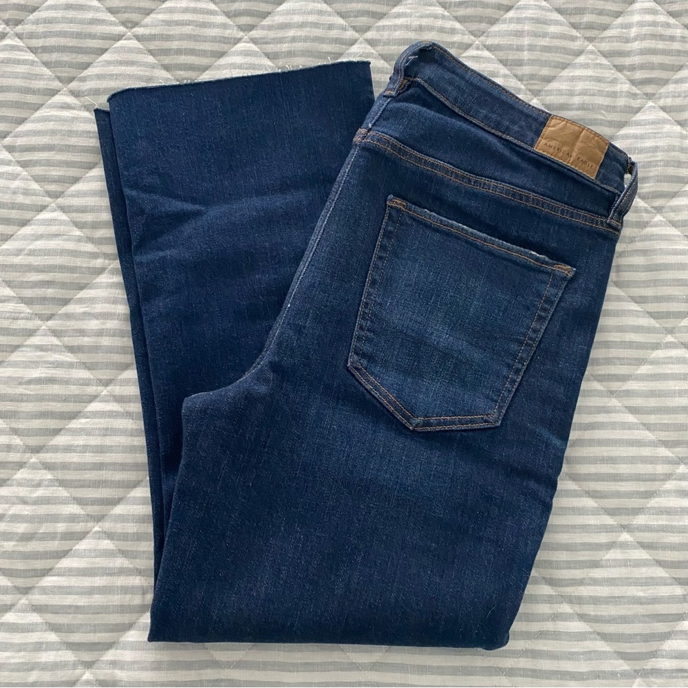 American Eagle Outfitters Blue Ankle Cropped Jeans